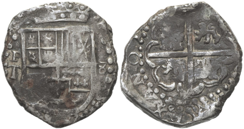 BOLIVIA - Filippo IV (1621-1665) 8 Reales "Maltagliato" Potosì AG gr 27,1 debole...