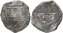 BOLIVIA - Filippo IV (1621-1665) 8 Reales "Maltagliato" Potosì AG gr 27,1 debolezze