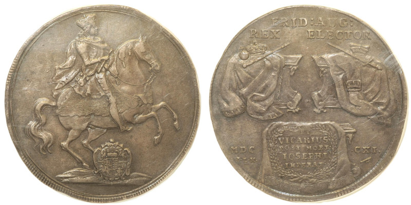 GERMANIA Sassonia - Friedrich August I (1694-1733) Tallero 1711 detto "del vicar...