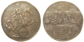 GERMANIA Sassonia - Friedrich August I (1694-1733) Tallero 1711  detto "del vicariato" Dresda - Dav. 2655 KM 803 AG In Slab NGC AU55. Bellissima patin...