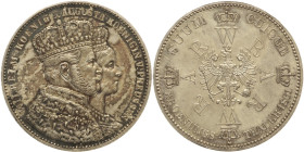 GERMANIA - Prussia - Guglielmo I (1861-1888) Tallero 1881 AKS116. AG gr 18,52 Splendida patina iridescente
