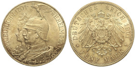 GERMANIA - Prussia - Guglielmo II (1888-1918) 5 Marchi 1901 J105. AG gr 27,76