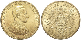 GERMANIA - Prussia - Guglielmo II (1888-1918) 5 Marchi 1913 J114. AG gr 27,78