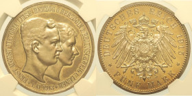 GERMANIA Brunswick-Wolfenbuttel 5 Marks 1915 A KM1164 AG In Slab NGC PF 64 Conservazione eccezionale con leggera patina iridescente, in slab NGC n. 82...