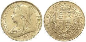 GRAN BRETAGNA -  Regina Victoria (1837-1901) Half Crown 1900 KM782. AG gr 22,57