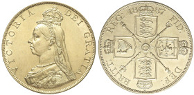 GRAN BRETAGNA -  Regina Victoria (1837-1901)  Doppio Fiorino 1887. KM763. AG gr 14,11