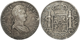 MESSICO - Ferdinando VII di Spagna (1808-1833) 8 Reales 1817 Mexico City Calicò 1332 AG gr 26,56  forse da montatura