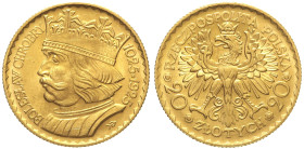 POLONIA - Repubblica (1919-1939). 20 Zloty 1925. Fried. 115. Rara. Au Oro Gold gr. 6,45