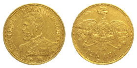 ROMANIA - Carol I (1866-1914) 12,5 Lei 1906 40° anniversario del regno KM#36 AU Oro Gold gr. 4,02