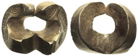 THAILANDIA - REGNI THAILANDESI: Lannathai, AR tamlung (61,00 g), dal XIV al XVI secolo, Mitch-2743-44var (marchio di emissione), moneta in lingotto "c...