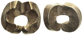 THAILANDIA - REGNI THAILANDESI: Lannathai, AR tamlung (62,40 g), dal XIV al XVI secolo, Mitch-2743-44var (marchio di emissione), moneta in lingotto "c...
