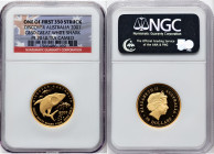 Elizabeth II gold Proof "Great White Shark" 50 Dollars (1/2 oz) 2007-P PR70 Ultra Cameo NGC, Perth mint, KM976. Mintage: 706. Discover Australia Fauna...