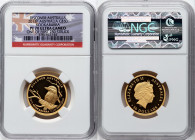 Elizabeth II gold Proof "Kookaburra" 50 Dollars (1/2 oz) 2013-P PR70 Ultra Cameo NGC, Perth mint, KM2054. Mintage: 550. Discover Australia Fauna serie...