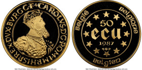 Baudouin gold Proof "Treaty of Rome - 30th Anniversary" 50 Ecu (1/2 oz) 1987 PR67 Ultra Cameo NGC, KM167, Fr-427. HID09801242017 © 2024 Heritage Aucti...