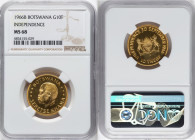Republic gold "Independence" 10 Thebe 1966-B MS68 NGC, Berne mint, KM2. HID09801242017 © 2024 Heritage Auctions | All Rights Reserved www.HA.com/Texas...