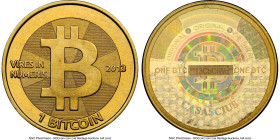 Casascius brass Unloaded (Redeemed) 1 Bitcoin (BTC) 2013 MS67 NGC, Ahonen-pg 94. Total Issued: 8,352. Series 2. Type PF. 28.5mm. Firstbits 13CbCiWq. F...