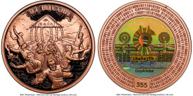 Cryptolator copper Unloaded (Unfunded) "Unchained" 0.01 Bitcoin (BTC) 2014 MS70 Red NGC, Ahonen-pg 152. Total issued: 500. Serial #355. Type UF. 39mm....