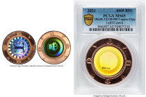 1HoDLCLUB copper Loaded (Unredeemed) "Poker Chip" .0005 Bitcoin (BTC) 2021 MS65 PCGS, Ahonen-Unl. Mintage: 210. Serial #BOC157. Firstbits 1xBTCehtvh. ...