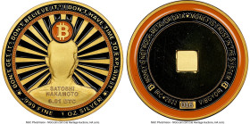 Rarity Check gilt-silver Unloaded (Unfunded) "VIBGYOR" 0.01 Bitcoin (BTC) 2022 MS68 NGC, Ahonen-Unl. Mintage: 100. Serial #016. Orange variety. A bold...