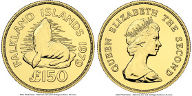 British Colony. Elizabeth II gold "Falkland Fur Seal" 150 Pounds 1979 MS68 NGC, British Royal Mint, KM13. Mintage: 488. Conservation series. HID098012...