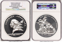 Republic silver Restrike Proof "Libertas Americana" Medal (1 Kilo) 2015 PR70 Ultra Cameo NGC, Paris Mint. 100mm. By Monnaie De Paris. Original die cre...