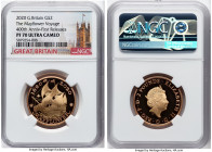 Elizabeth II gold Proof "The Mayflower Voyage - 400th Anniversary" 2 Pounds 2020 PR70 Ultra Cameo NGC, Royal mint, S-K60, KM-Unl. Mintage: 585. Commem...