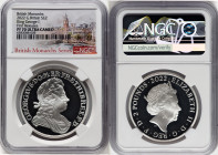 Elizabeth II silver Proof "King George I" 2 Pounds (1 oz) 2022 PR70 Ultra Cameo NGC, S-BMSA3. British Monarchs series. First Releases. HID09801242017 ...