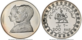 Pahlavi. Muhammad Reza Shah silver Proof "2500th Anniversary of Persian Empire" 200 Rials SH 1350 (1971) PR66 Ultra Cameo NGC, KM1188. Commemorating t...