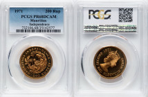 British Colony. Elizabeth II gold Proof "Independence" 200 Rupees 1971 PR68 Deep Cameo PCGS, KM39. HID09801242017 © 2024 Heritage Auctions | All Right...
