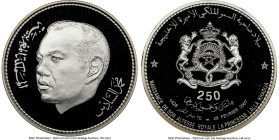 Mohammed VI silver Proof "Birthday of Princess Lalla Khaduija" 250 Dinars AH 1428 / 2007 PR69 Ultra Cameo NGC, KM-Y153. From the Globus Collection HID...