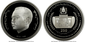 Mohammad VI Proof "14th Anniversary of Accession" 250 Dinars AH 1434 / 2013 PR69 Ultra Cameo NGC, KM-Unl. From the Globus Collection HID09801242017 © ...