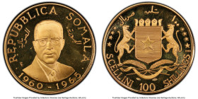 Republic gold Proof "5th Anniversary of Independence" 100 Shillings 1965-Az PR68 Deep Cameo PCGS, Arezzo mint, KM12. HID09801242017 © 2024 Heritage Au...