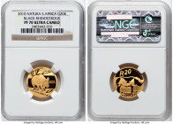 Republic gold Proof "Natura - Black Rhinoceros" 20 Rand (1/4 oz) 2010 PR70 Ultra Cameo NGC, KM550. Safari Through Africa series. HID09801242017 © 2024...