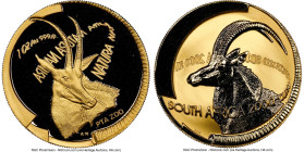 Republic 4-Piece Certified gold "Natura - Sable" Proof Set 2000 PR69 Ultra Cameo NGC, 1) Ounce, KM261 2) 1/2 Ounce, KM260 3) 1/4 Ounce, KM259 4) 1/10 ...