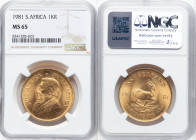 Republic gold Krugerrand 1981 MS65 NGC, KM73. HID09801242017 © 2024 Heritage Auctions | All Rights Reserved www.HA.com/TexasAuctioneerLicenseNotice