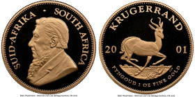 Republic gold Proof Krugerrand (1 oz) 2001 PR69 Ultra Cameo NGC, KM73. HID09801242017 © 2024 Heritage Auctions | All Rights Reserved www.HA.com/TexasA...