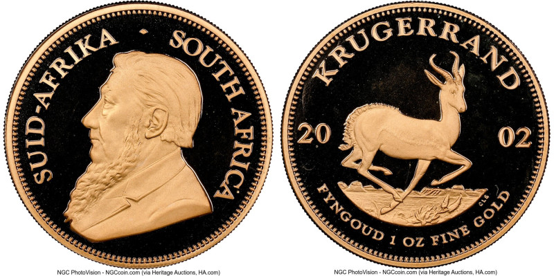 Republic 4-Piece Certified gold Proof Krugerrand Set 2002 PR69 Ultra Cameo NGC, ...