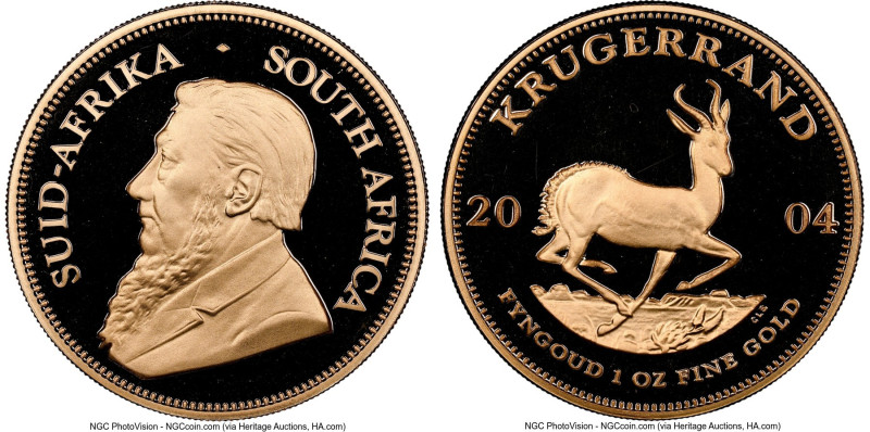 Republic 4-Piece Certified gold Proof Krugerrand Set 2004 NGC, 1) Krugerrand (1 ...