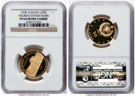 People's Socialist Republic gold Proof "Argirocastrum Ruins" 50 Leke 1968 PR64 Ultra Cameo NGC, KM53.1, Fr-21. Mintage: 3,120. HID09801242017 © 2024 H...