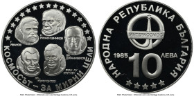 People's Republic silver Proof "Cosmonauts" 10 Leva 1985 PR68 Ultra Cameo NGC, Sofia mint, KM157, Nikolov-198. From the Globus Collection HID098012420...