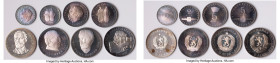 People's Republic 8-Piece Set of Assorted silver Proof Leva Issues UNC, Sofia mint. The denominations included are 2 Levas and 5 Levas, with dates ran...