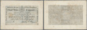 Preussen, 5 Thaler Courant, 6.5.1824, PiRi A209, Litera A, in sauberer ungefalteter Erhaltung mit einigen üblichen Stockflecken, Erhaltung VF