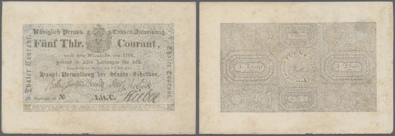 Preussen, 5 Thaler Courant, 6.5.1824, PiRi A209, Litera C, in ungefalteter Erhal...