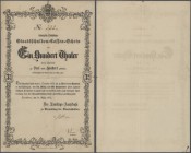 Sachsen: 3 % Anleihe eines königlich-sächsichen Staatsschulden-Cassen-Scheines über 100 Thaler 1855