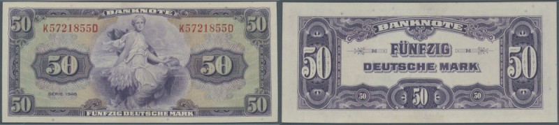 50 Deutsche Mark, Serie 1948, Ro. 242, in herausragender Erhaltung, sehr farbfri...