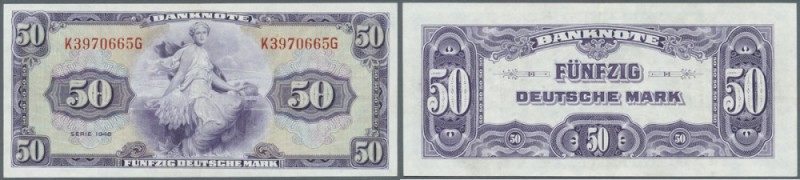 50 Deutsche Mark, Serie 1948, Ro.242 in sehr schöner sauberer und farbfrischer E...