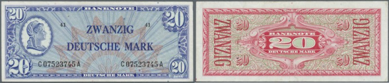20 Deutsche Mark, ”Liberty 1948”, Ro.246, mehrere senkrechte Knicke und bestoßen...