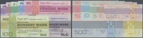 Satz der Forum Außenhandelsgesellschaft m.b.H. von 50 Pfennig bis 500 Mark 1979, alle als Ersatznote mit Serie ”ZA”, Ro.367b-373b, alle in kassenfrisc...