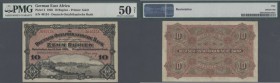 Deutsch-Ostafrika: 10 Rupien 1905, Ro.901 in außergewöhnlich sauberer und farbfrischer Erhaltung, nur wenige kleine Knicke und minimalen Gebrauchsspur...