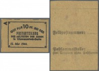 Litzmannstadt, Getto, Postabteilung des Ältesten der Juden, 10 Pf., 15.5.1944, Serie A, Erh. I-